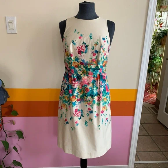 Anthropologie Maeve Tea Garden Floral Sheath Dress - Picture 4 of 10